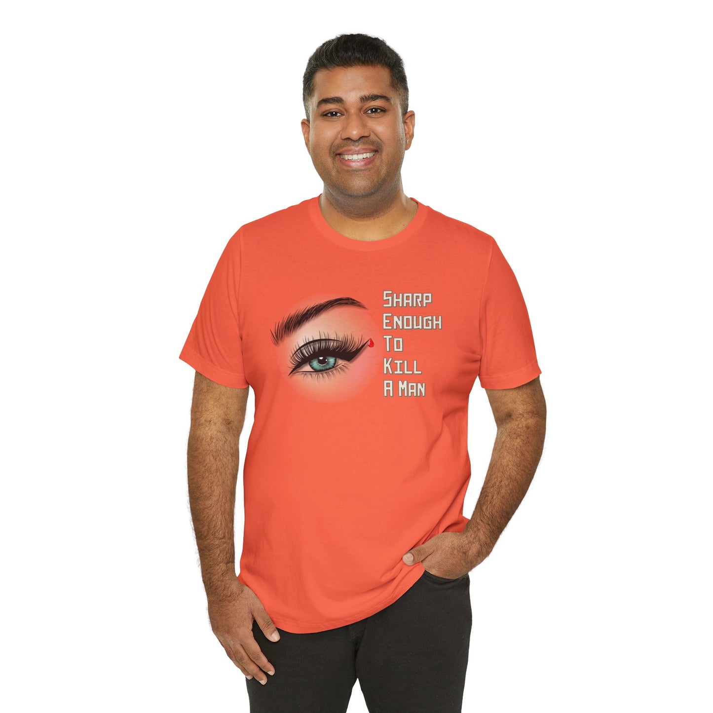 Sharp Enough (green eye) Unisex Jersey Short Sleeve Tee