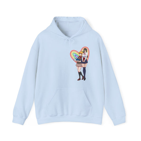 Anime Girl Love Pride Unisex Heavy Blend™ Hooded Sweatshirt