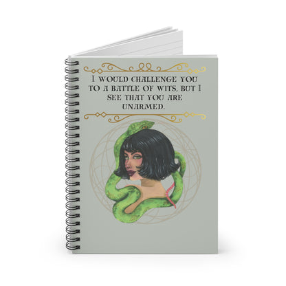 Battle of Wits Spiral Notebook - Ruled Line