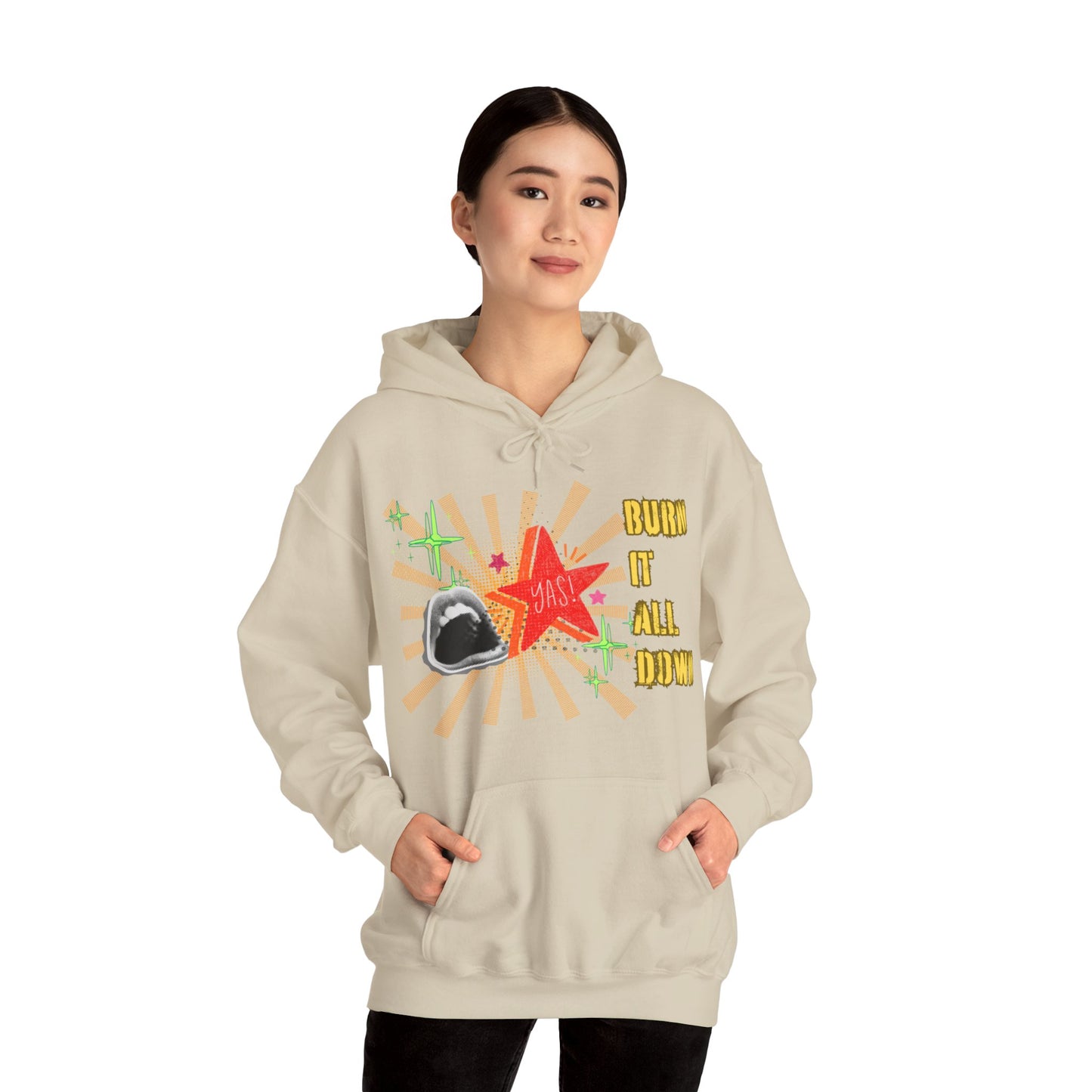 Burn It All Down Unisex Heavy Blend™ Hooded Sweatshirt