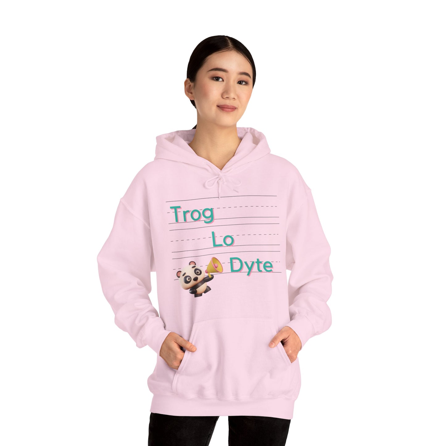 Just sound it out - TROG LO DYTE Unisex Heavy Blend™ Hooded Sweatshirt