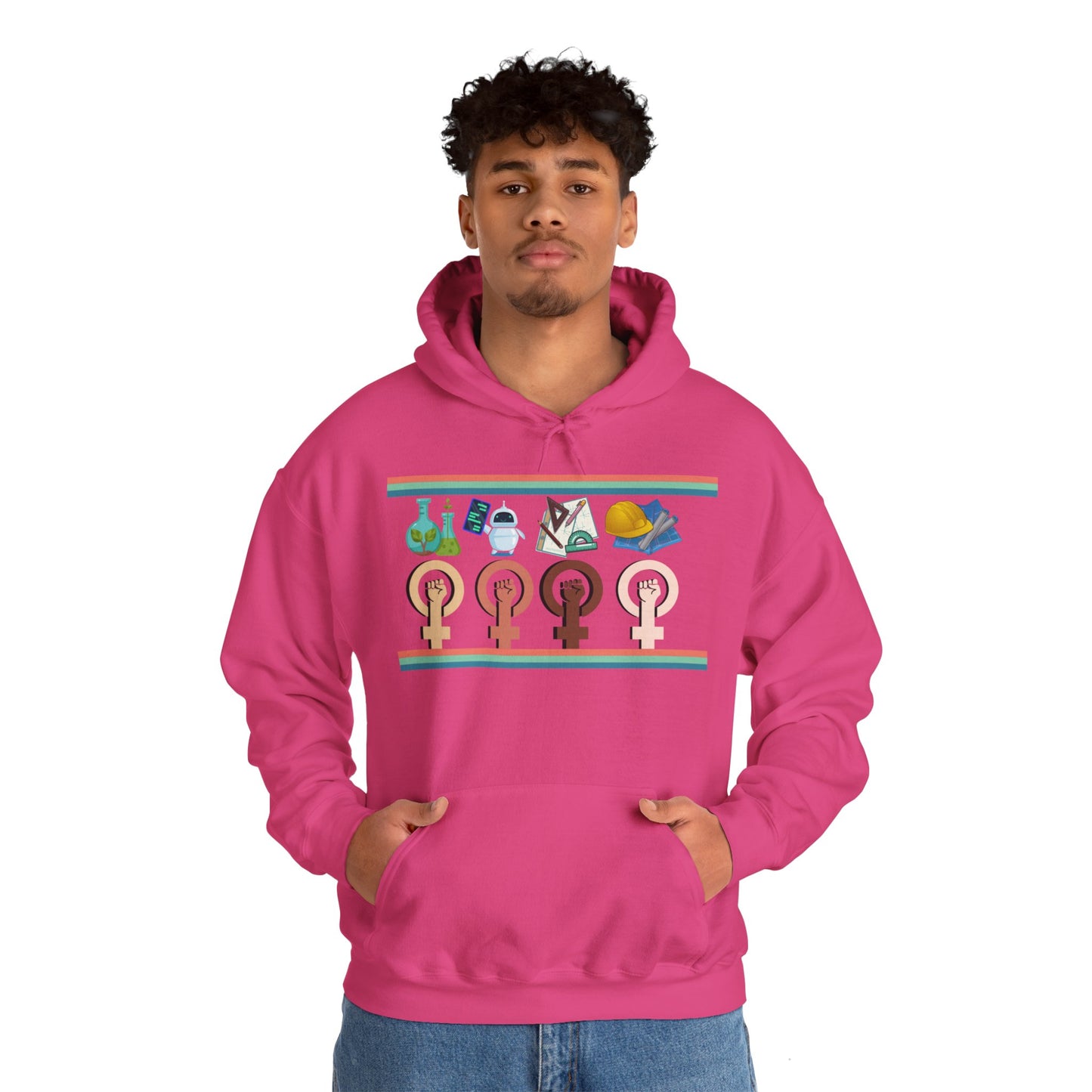 Girls are STEM Unisex Heavy Blend™ Hooded Sweatshirt