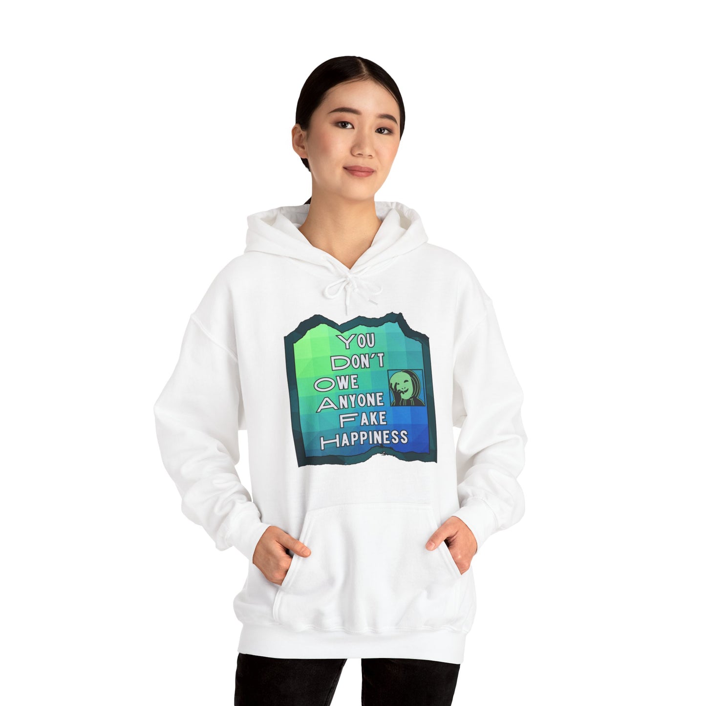 Fake Happiness Unisex Heavy Blend™ Hooded Sweatshirt