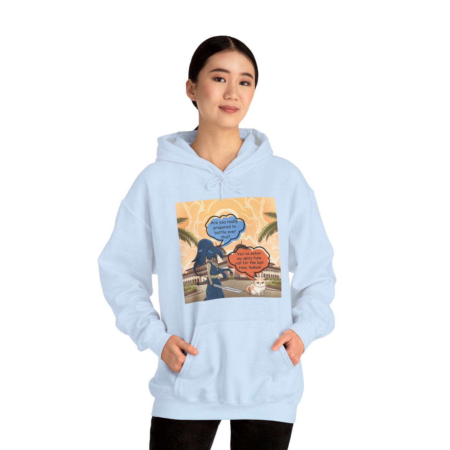 The Epic Spicy Tuna Roll Battle of 2023 Unisex Heavy Blend™ Hooded Sweatshirt