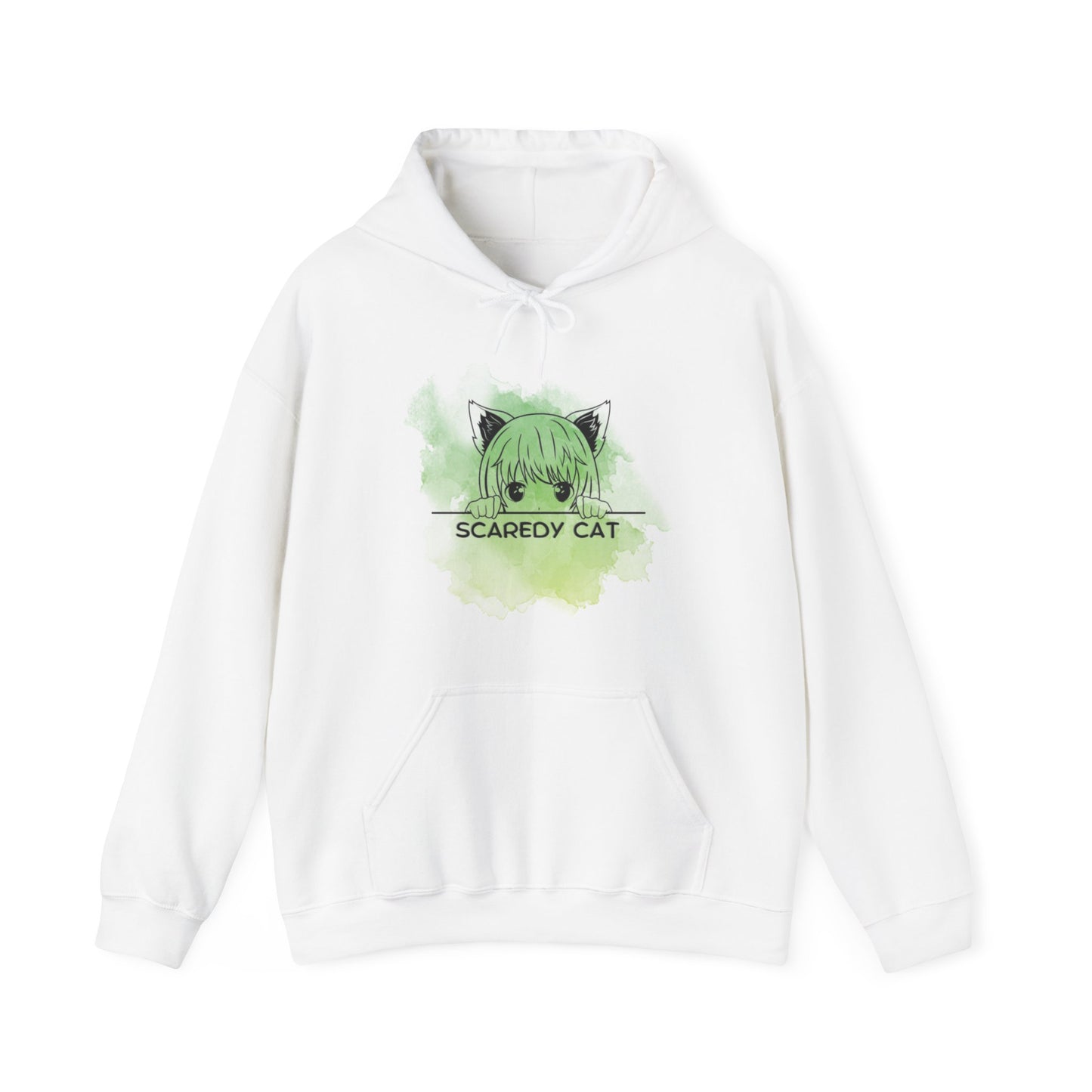 Anime Scaredy Cat Unisex Heavy Blend™ Hooded Sweatshirt