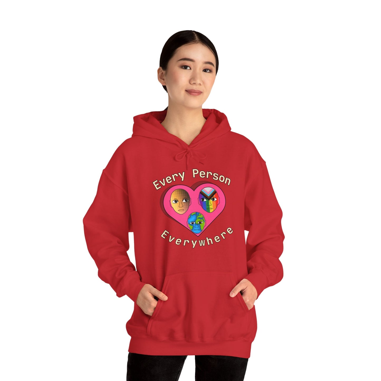 Every Person, Everywhere! Unisex Heavy Blend™ Hooded Sweatshirt