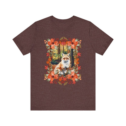 Autumn Fox Unisex Jersey Short Sleeve Tee