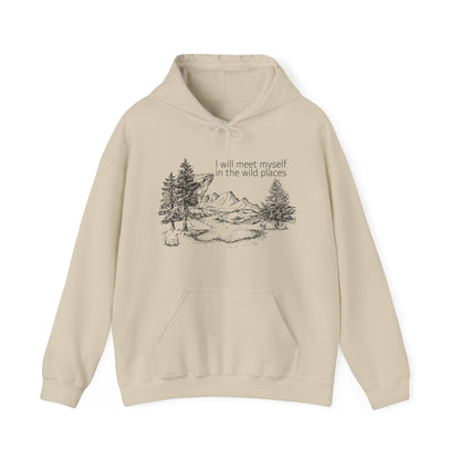 I Will Meet Myself In The Wild Places - Minimalist Unisex Heavy Blend™ Hooded Sweatshirt