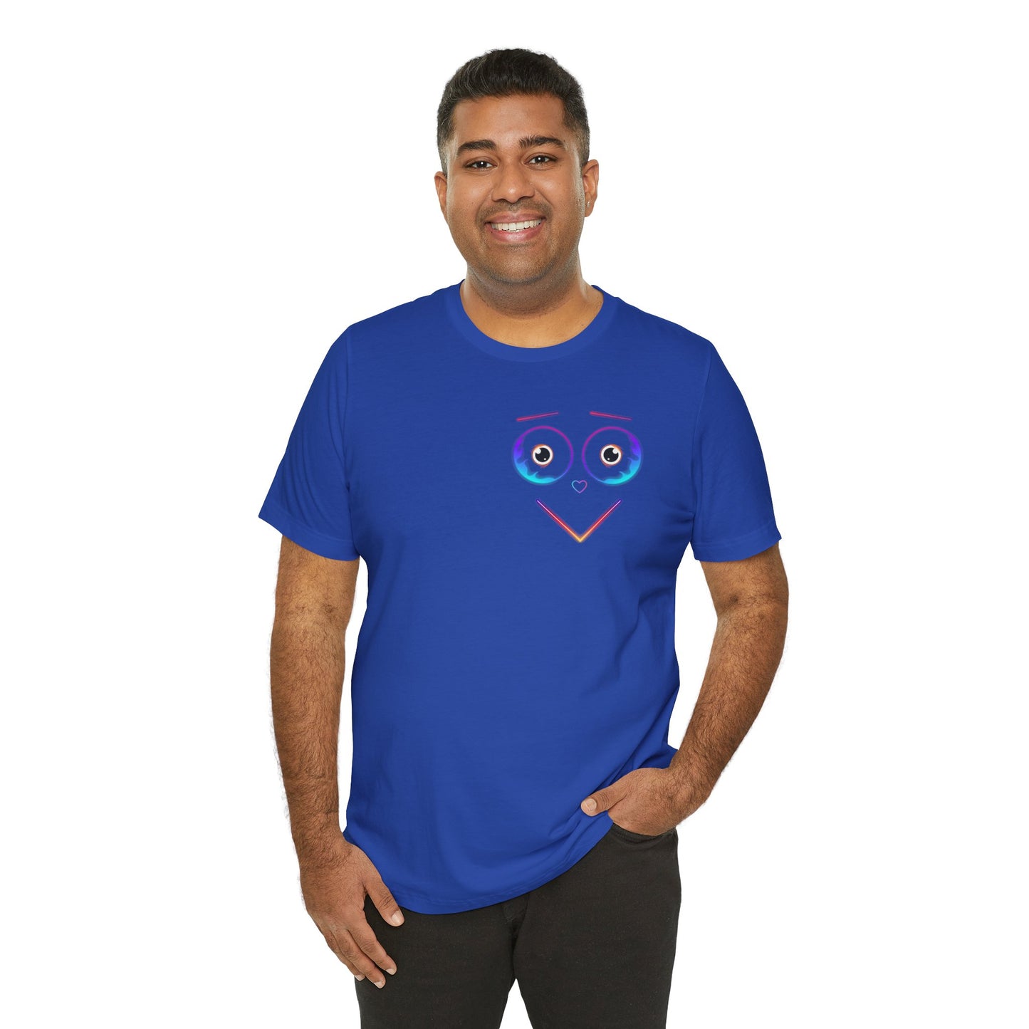 Neon Happy Face Unisex Jersey Short Sleeve Tee