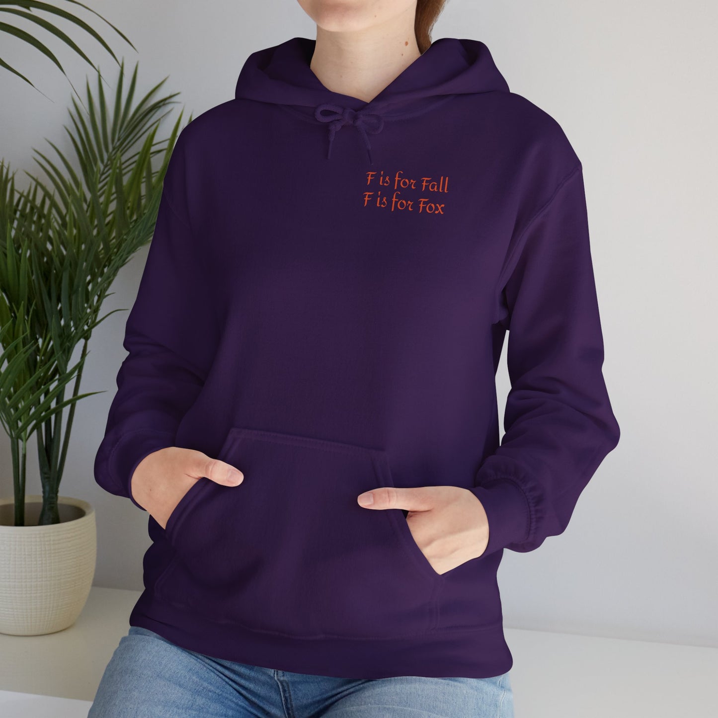 F is for Fall, F is for Fox  Unisex Heavy Blend™ Hooded Sweatshirt