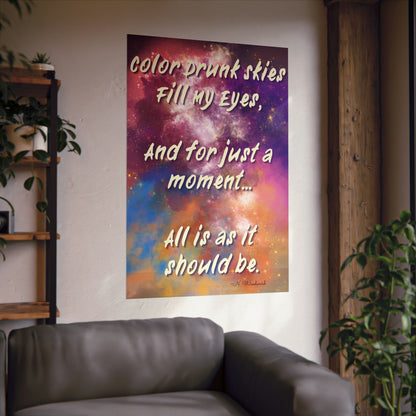 Color Drunk Skies Matte Vertical Posters