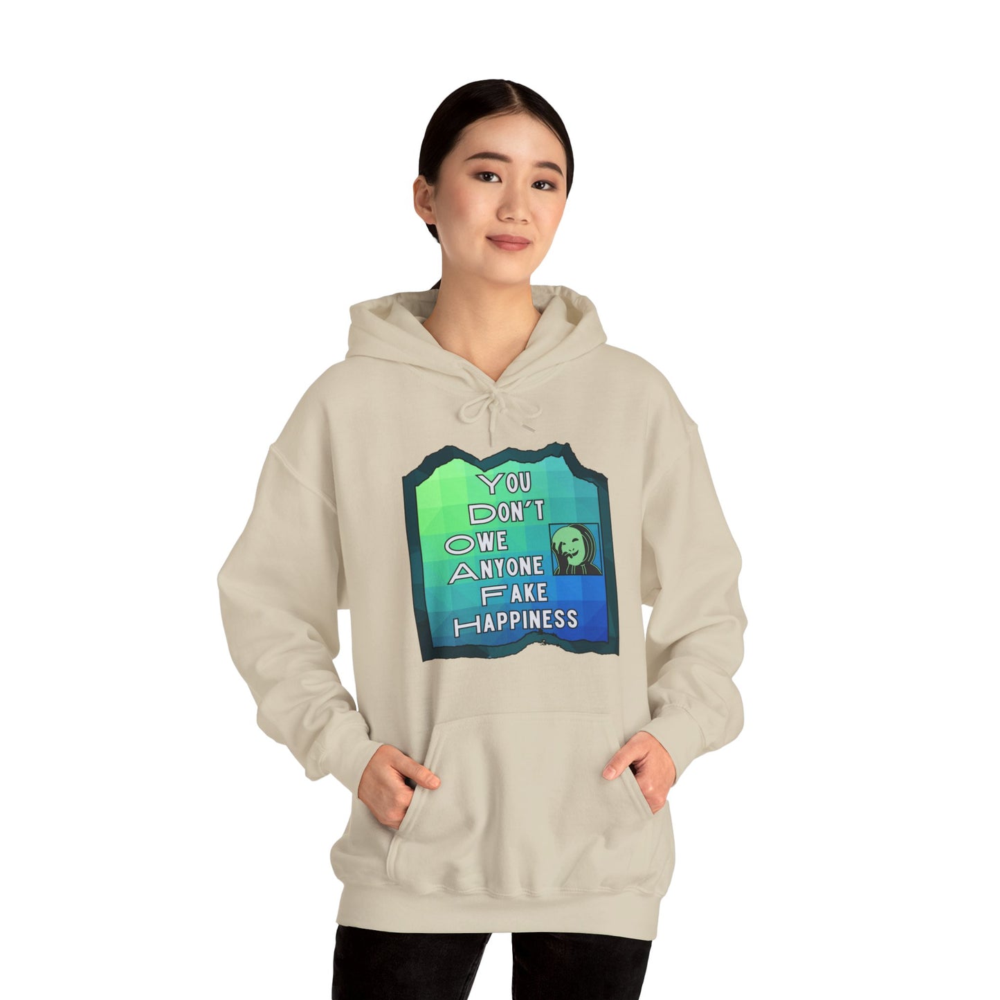 Fake Happiness Unisex Heavy Blend™ Hooded Sweatshirt