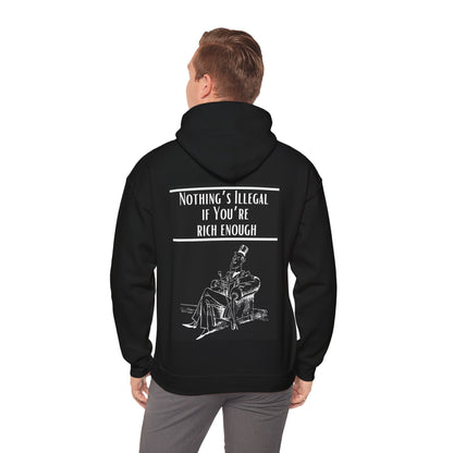 Evidence Suggests....Nothing is Illegal if You're Rich Enough Unisex Heavy Blend™ Hooded Sweatshirt