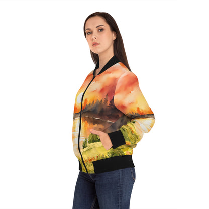 Autumn Lake Women's Bomber Jacket