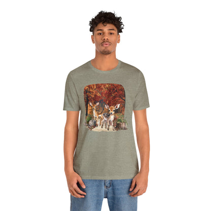 Autumn Fawns Unisex Jersey Short Sleeve Tee