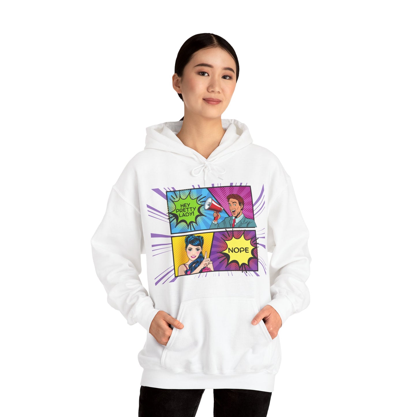 Nope 1 - Pop Art Unisex Heavy Blend™ Hooded Sweatshirt