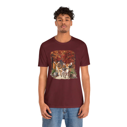 Autumn Fawns Unisex Jersey Short Sleeve Tee