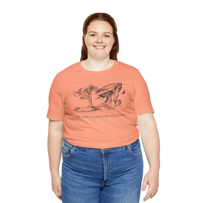 I will meet myself in the wild places - Climber Unisex Jersey Short Sleeve Tee