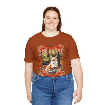 Autumn Fox Unisex Jersey Short Sleeve Tee