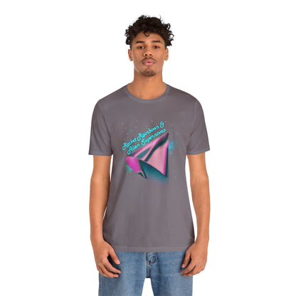 Rocket Rainbows & Alien Supernovas Unisex Jersey Short Sleeve Tee