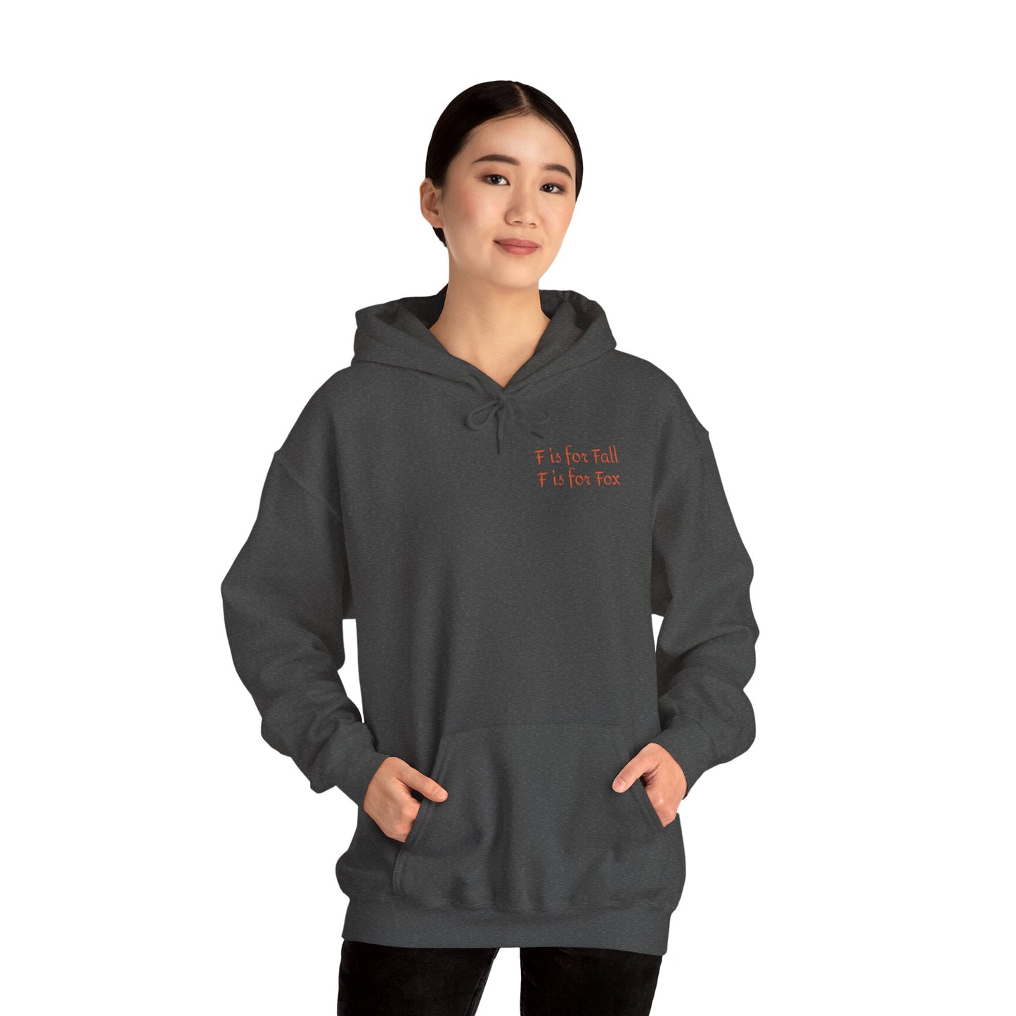 F is for Fall, F is for Fox  Unisex Heavy Blend™ Hooded Sweatshirt