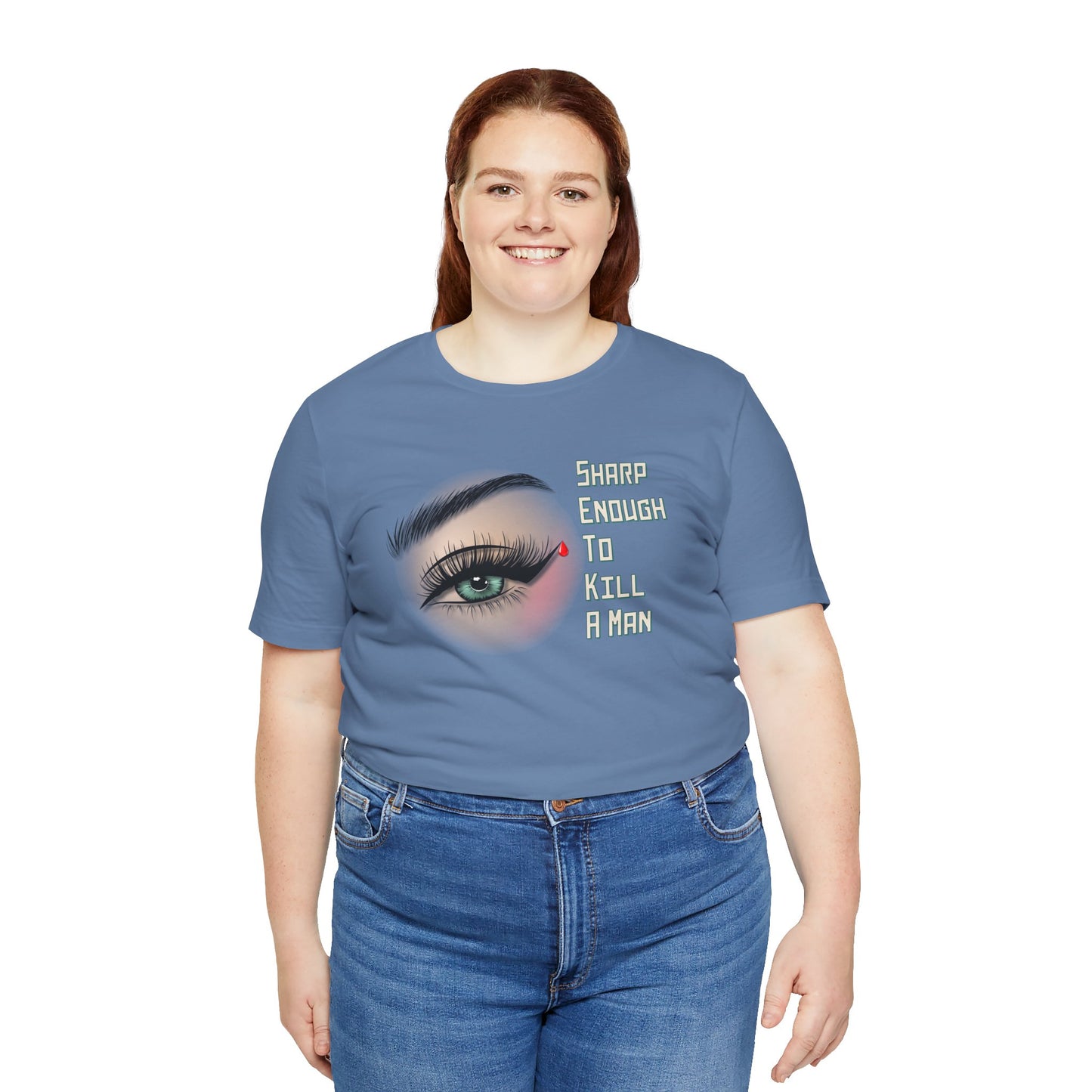 Sharp Enough (green eye) Unisex Jersey Short Sleeve Tee