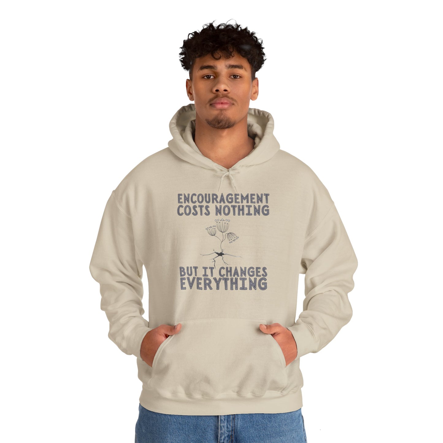 Encouragement Costs Nothing, But It Changes Everything Unisex Heavy Blend™ Hooded Sweatshirt