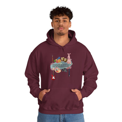 Peopling is awful. Art is productive. Unisex Heavy Blend™ Hooded Sweatshirt