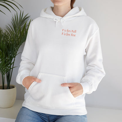 F is for Fall, F is for Fox  Unisex Heavy Blend™ Hooded Sweatshirt