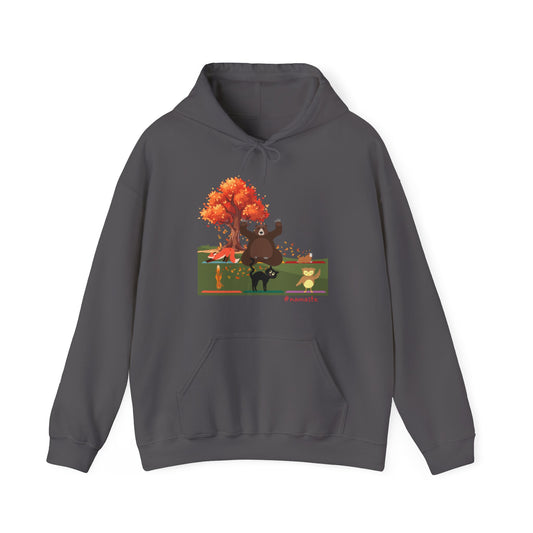 Furry Fall Yoga Unisex Heavy Blend™ Hooded Sweatshirt