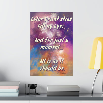 Color Drunk Skies Matte Vertical Posters