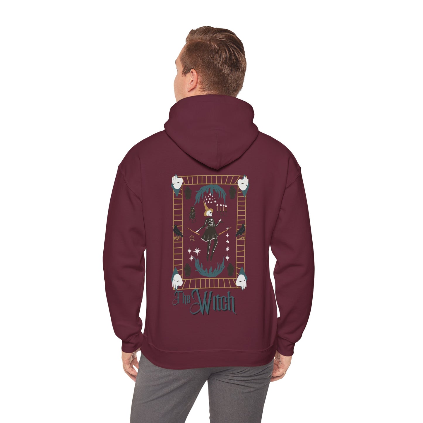 The Witch Tarot Style Unisex Heavy Blend™ Hooded Sweatshirt