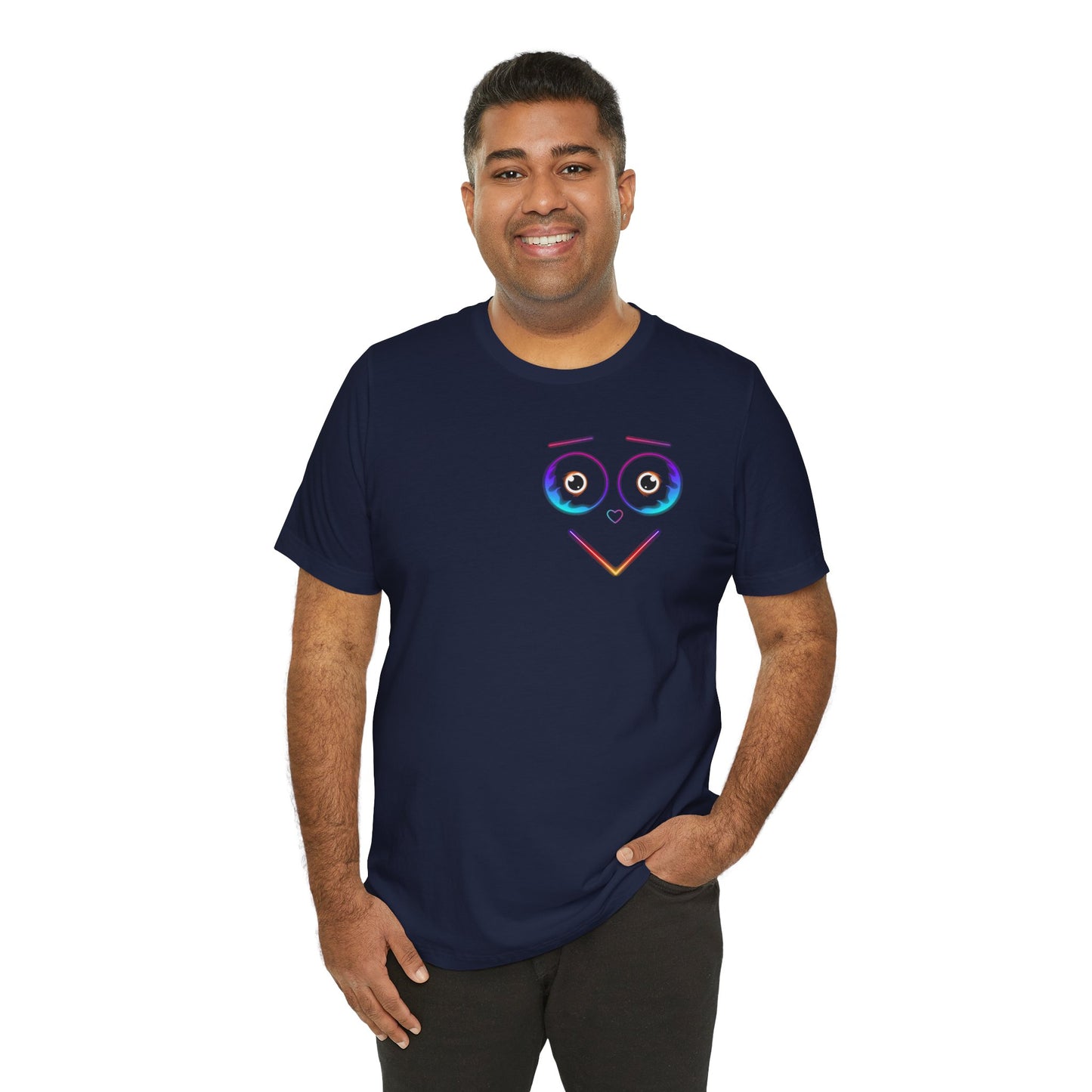 Neon Happy Face Unisex Jersey Short Sleeve Tee