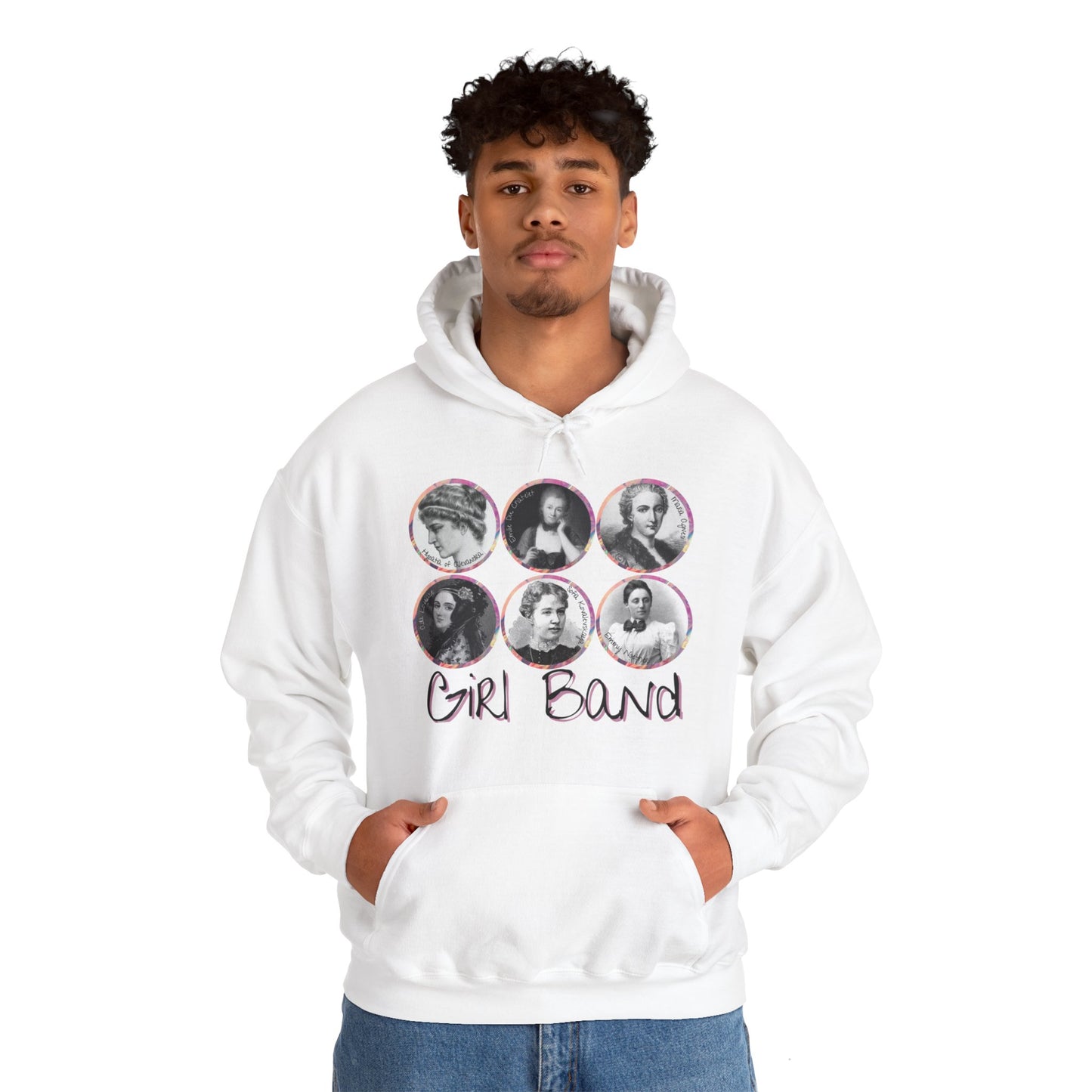 Girl Band - Famous Female Scientists Unisex Heavy Blend™ Hooded Sweatshirt