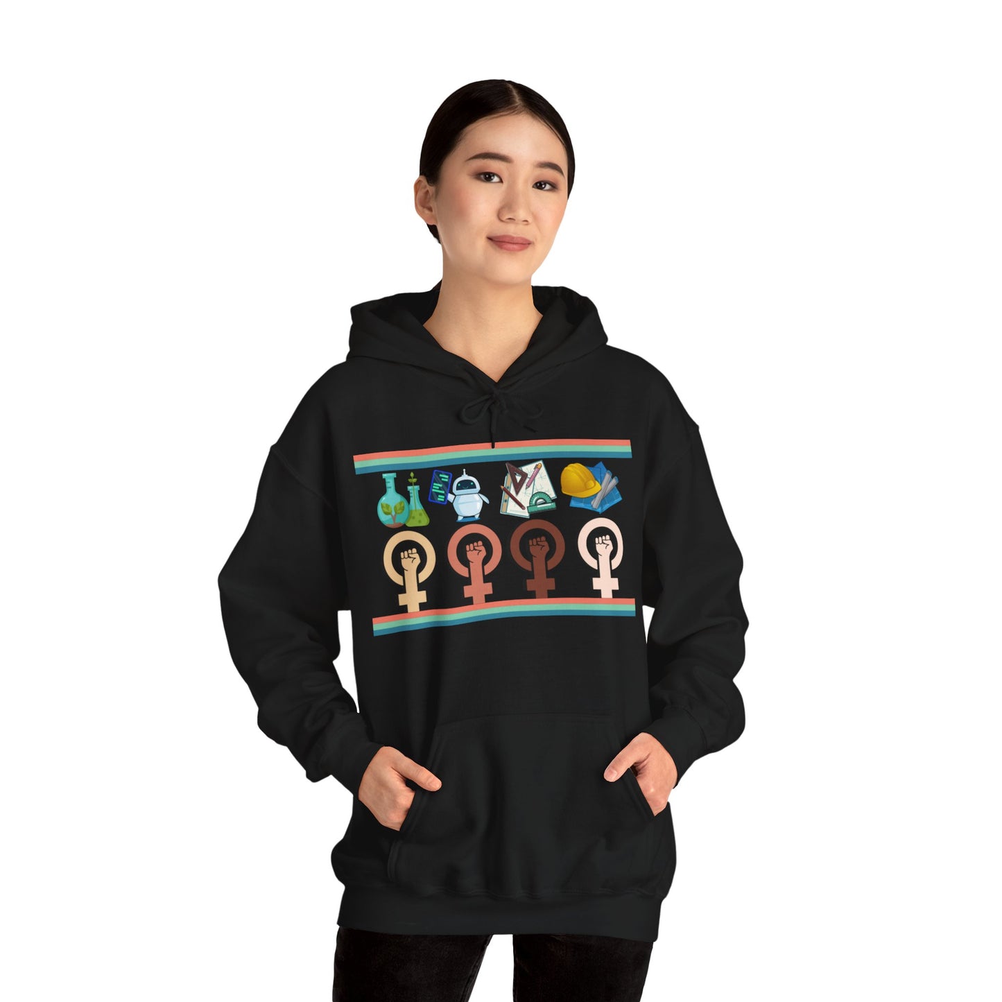 Girls are STEM Unisex Heavy Blend™ Hooded Sweatshirt