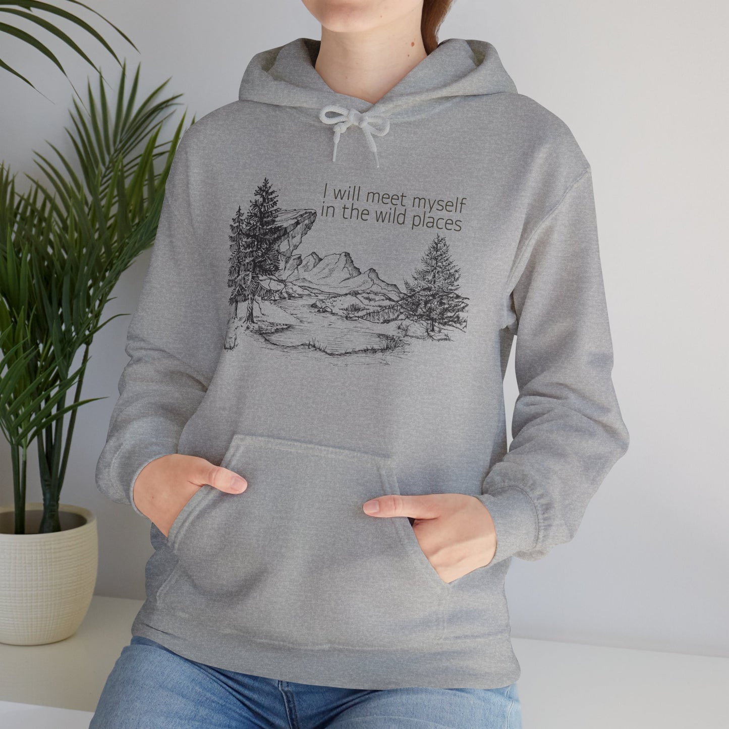 I Will Meet Myself In The Wild Places - Minimalist Unisex Heavy Blend™ Hooded Sweatshirt