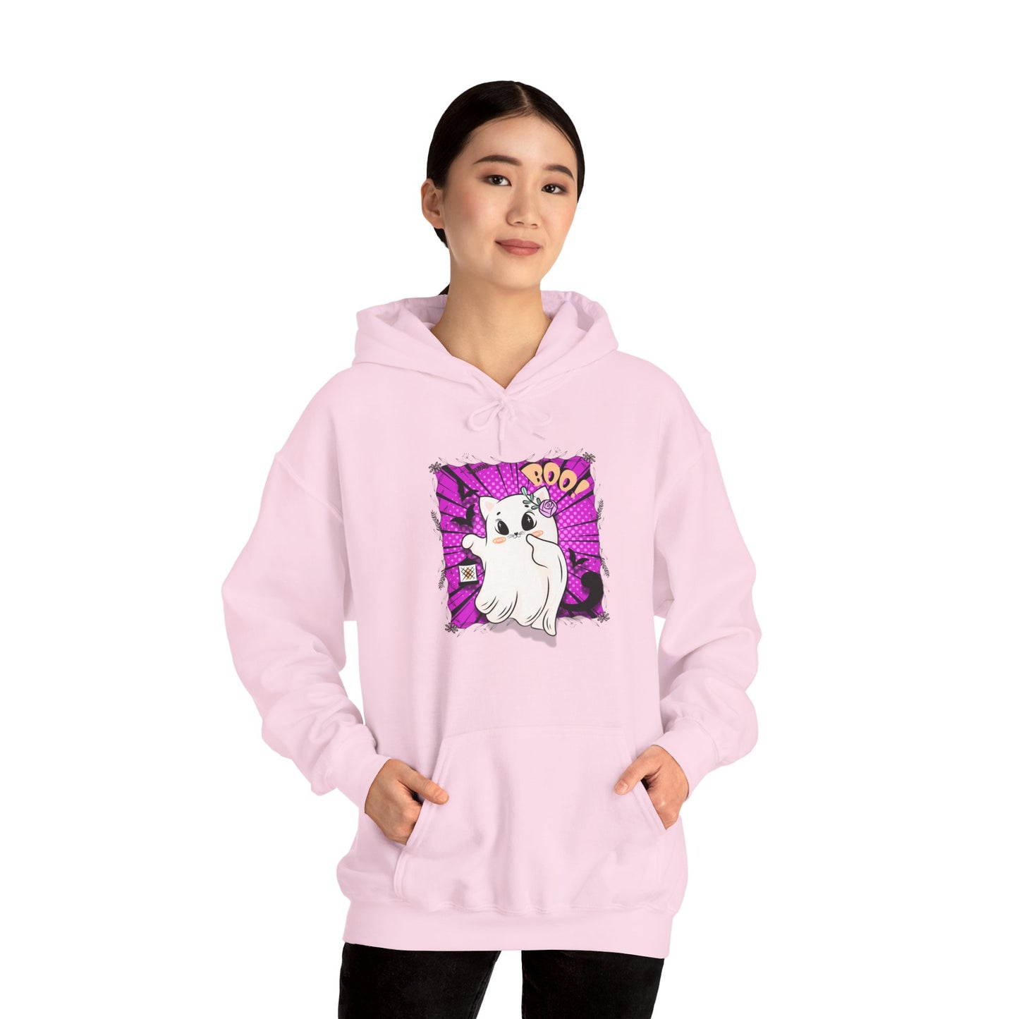 Boo Kitty Unisex Heavy Blend™ Hooded Sweatshirt