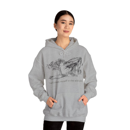 I will meet myself in the wild places - Climber Unisex Heavy Blend™ Hooded Sweatshirt