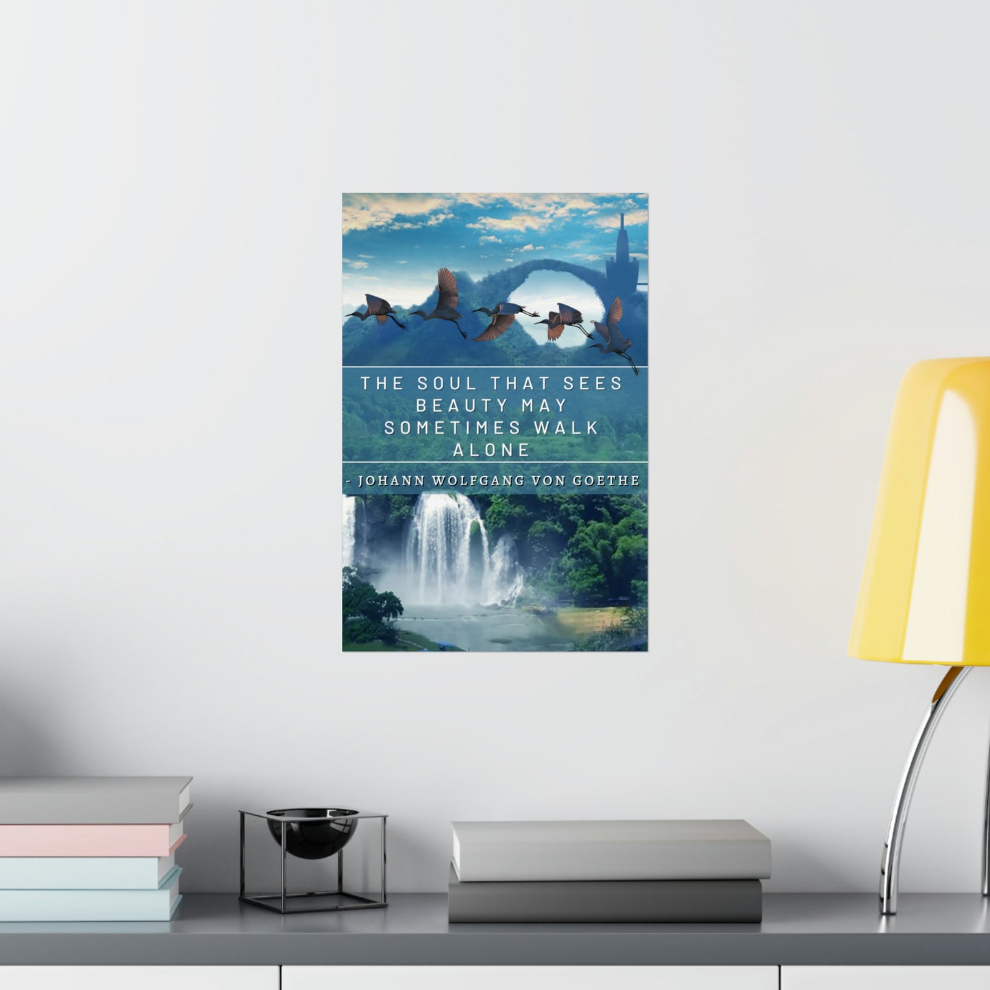 Flock of Hidden Places - Von Goethe Quote Matte Vertical Posters