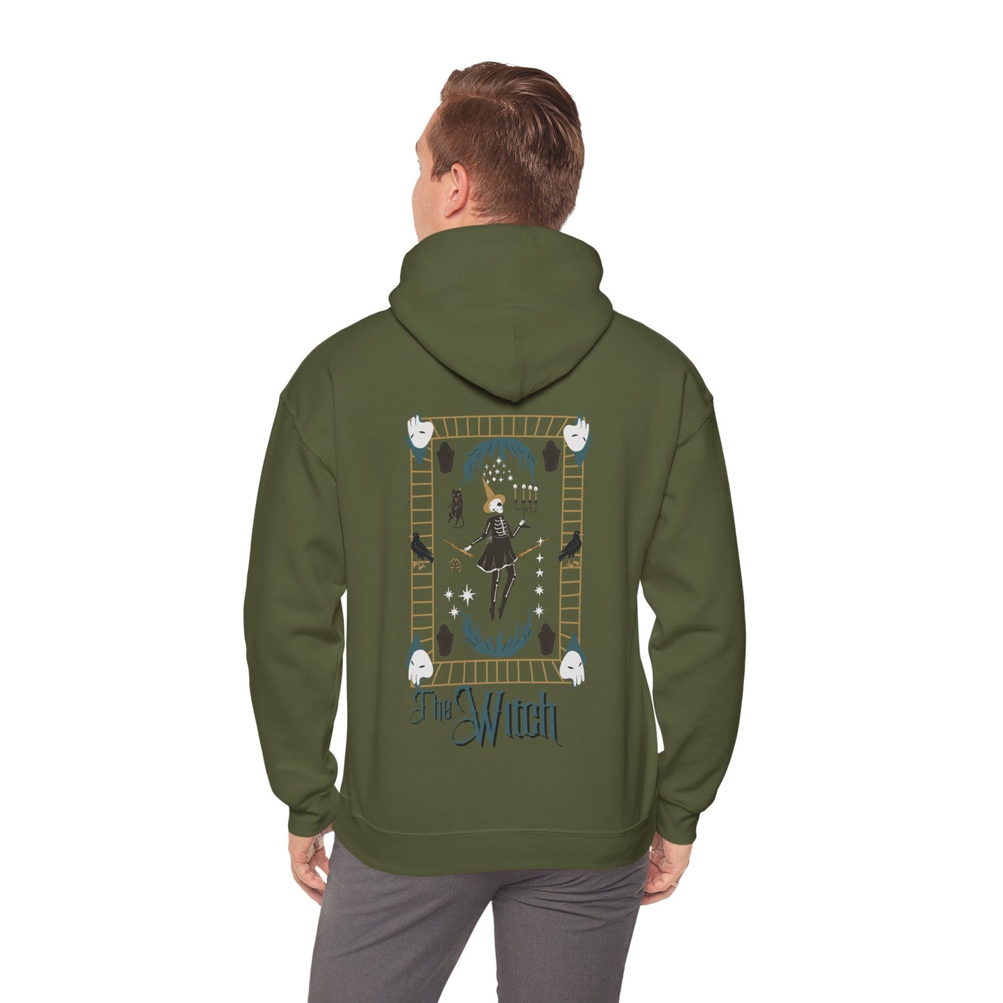 The Witch Tarot Style Unisex Heavy Blend™ Hooded Sweatshirt