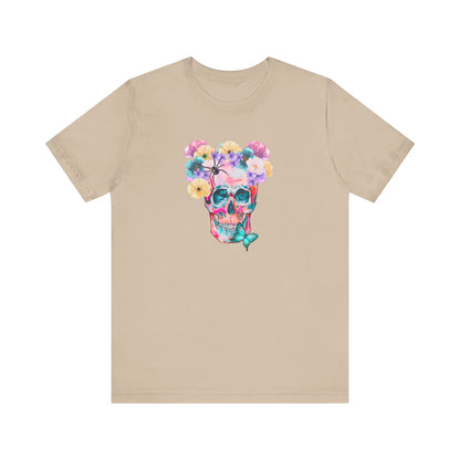 Neon Floral Skull Unisex Jersey Short Sleeve Tee