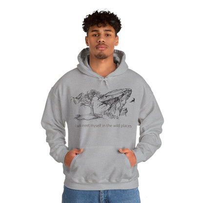 I will meet myself in the wild places - Climber Unisex Heavy Blend™ Hooded Sweatshirt