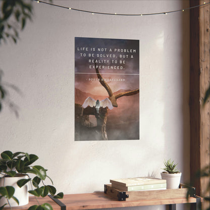 Learning To Fly with Giants - Soren Kierkegaard Quote Matte Vertical Posters