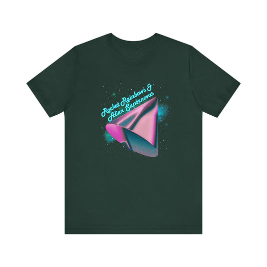 Rocket Rainbows & Alien Supernovas Unisex Jersey Short Sleeve Tee