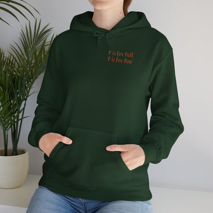 F is for Fall, F is for Fox  Unisex Heavy Blend™ Hooded Sweatshirt