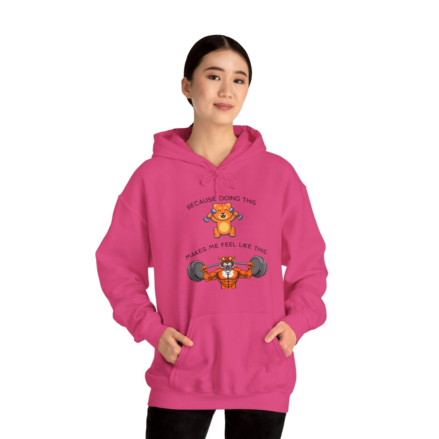 Tiger kitty got GAINS Unisex Heavy Blend™ Hooded Sweatshirt