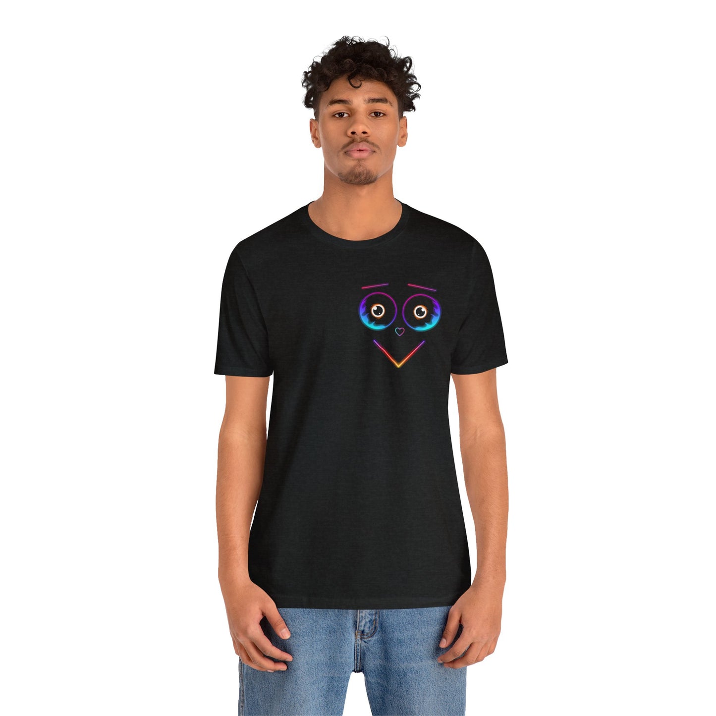 Neon Happy Face Unisex Jersey Short Sleeve Tee