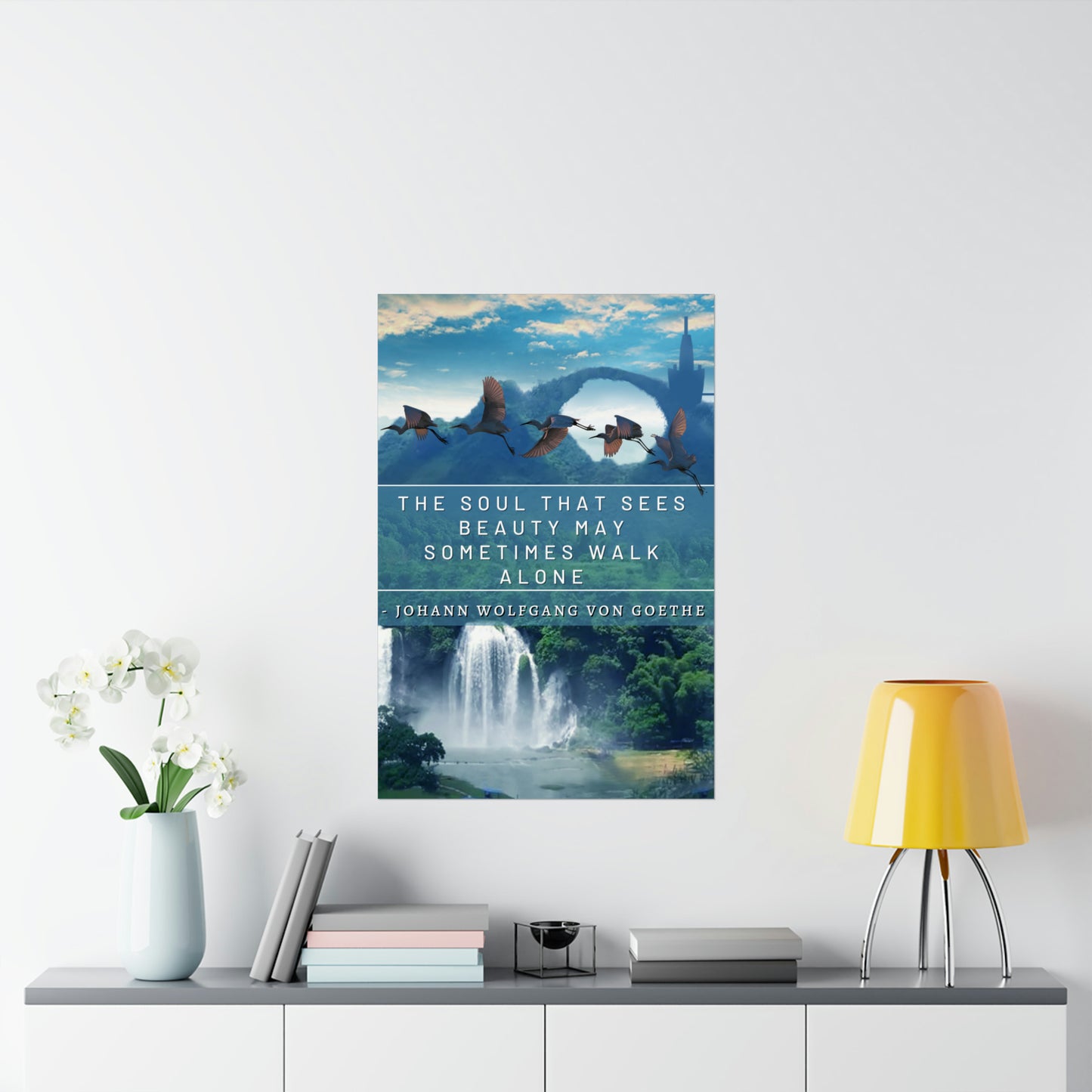 Flock of Hidden Places - Von Goethe Quote Matte Vertical Posters