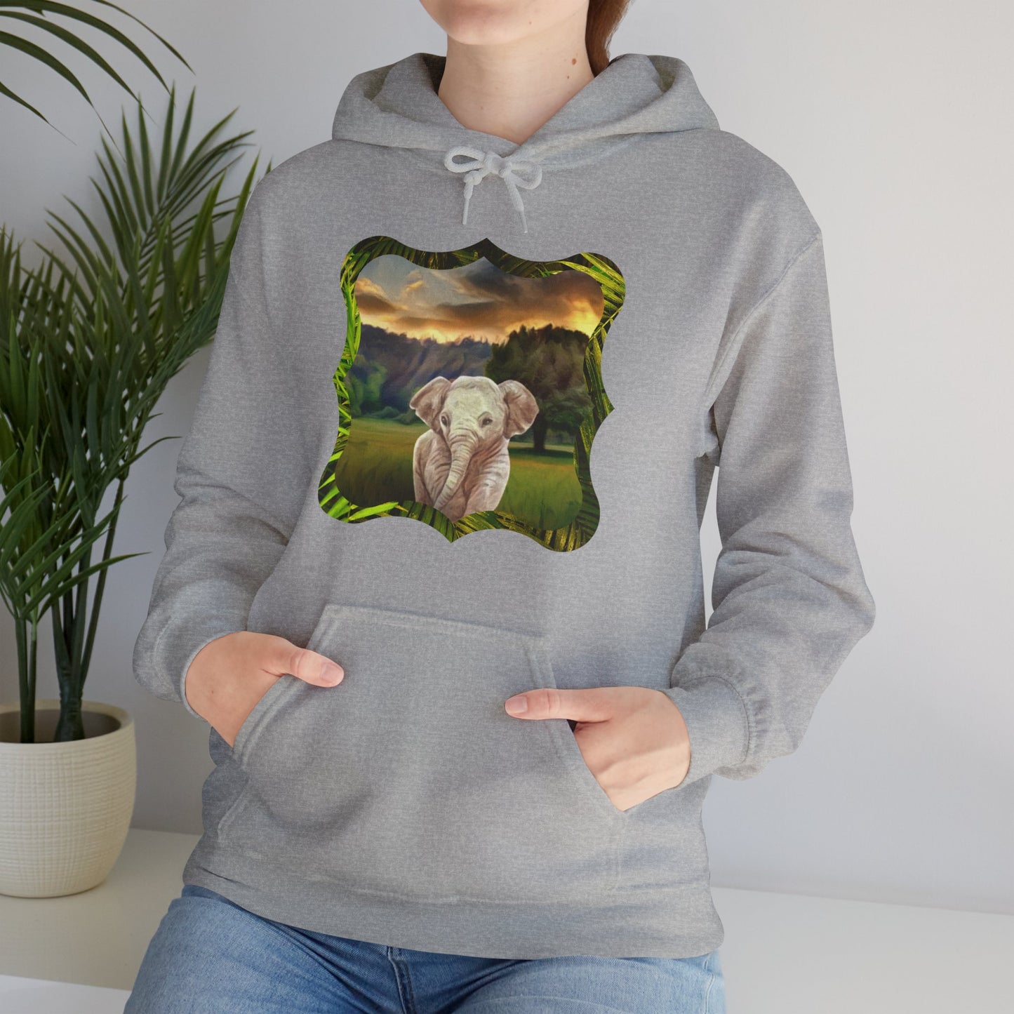 Why are baby elephants so cute, though? Unisex Heavy Blend™ Hooded Sweatshirt