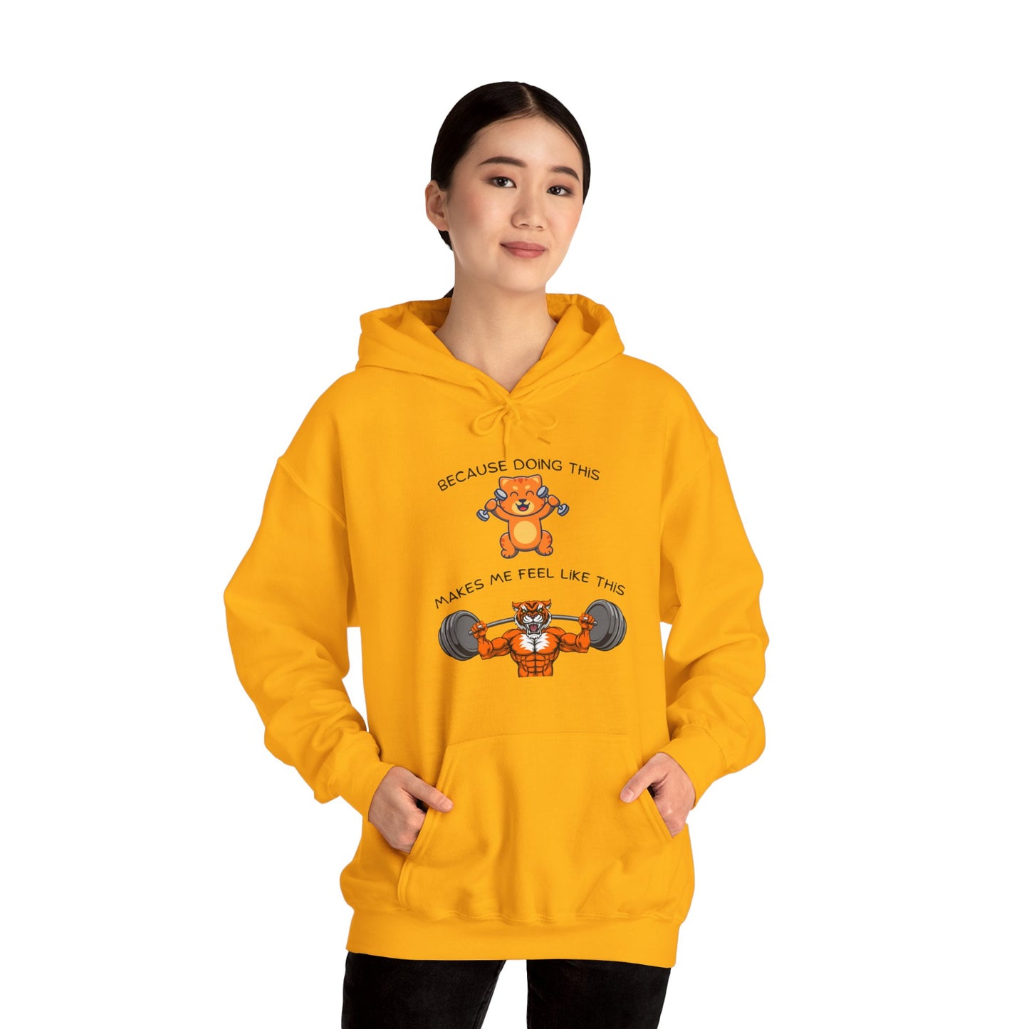 Tiger kitty got GAINS Unisex Heavy Blend™ Hooded Sweatshirt